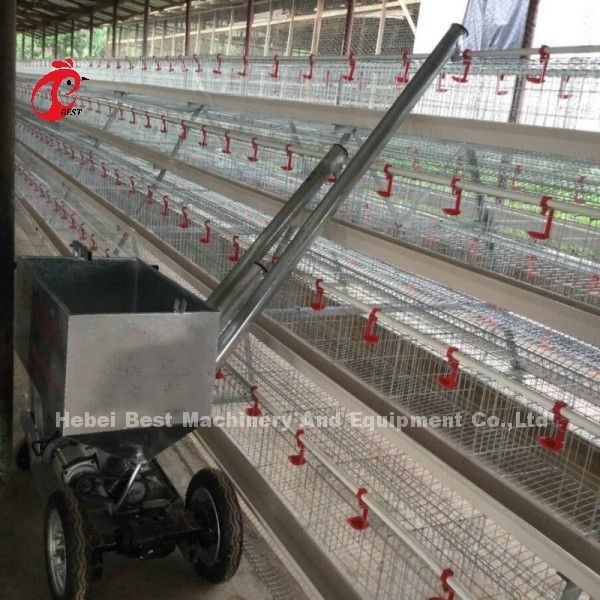 自動鶏の3つの層または4つの層の鶏のおりDoris Shiのための供給のカートの仕事